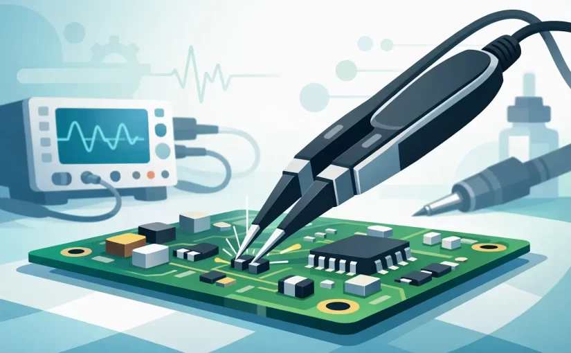 SMD Test Tweezers for Faster PCB Diagnosis