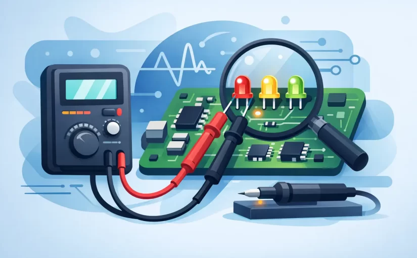 Variable Current LED Tester for PCB Diagnosis