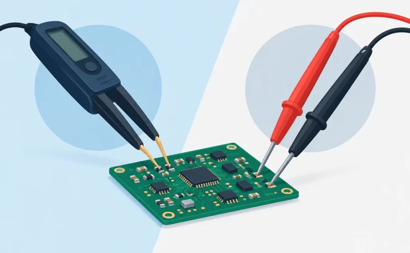 Tweezer Meter Versus Probes for PCB Testing